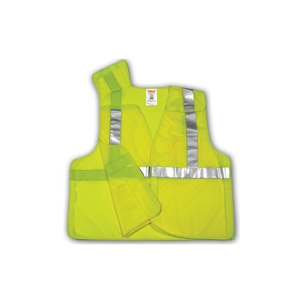 Hi-Vis Safety Vest 2XL/3XL Class 2 , Hook & Loop 2 Pockets